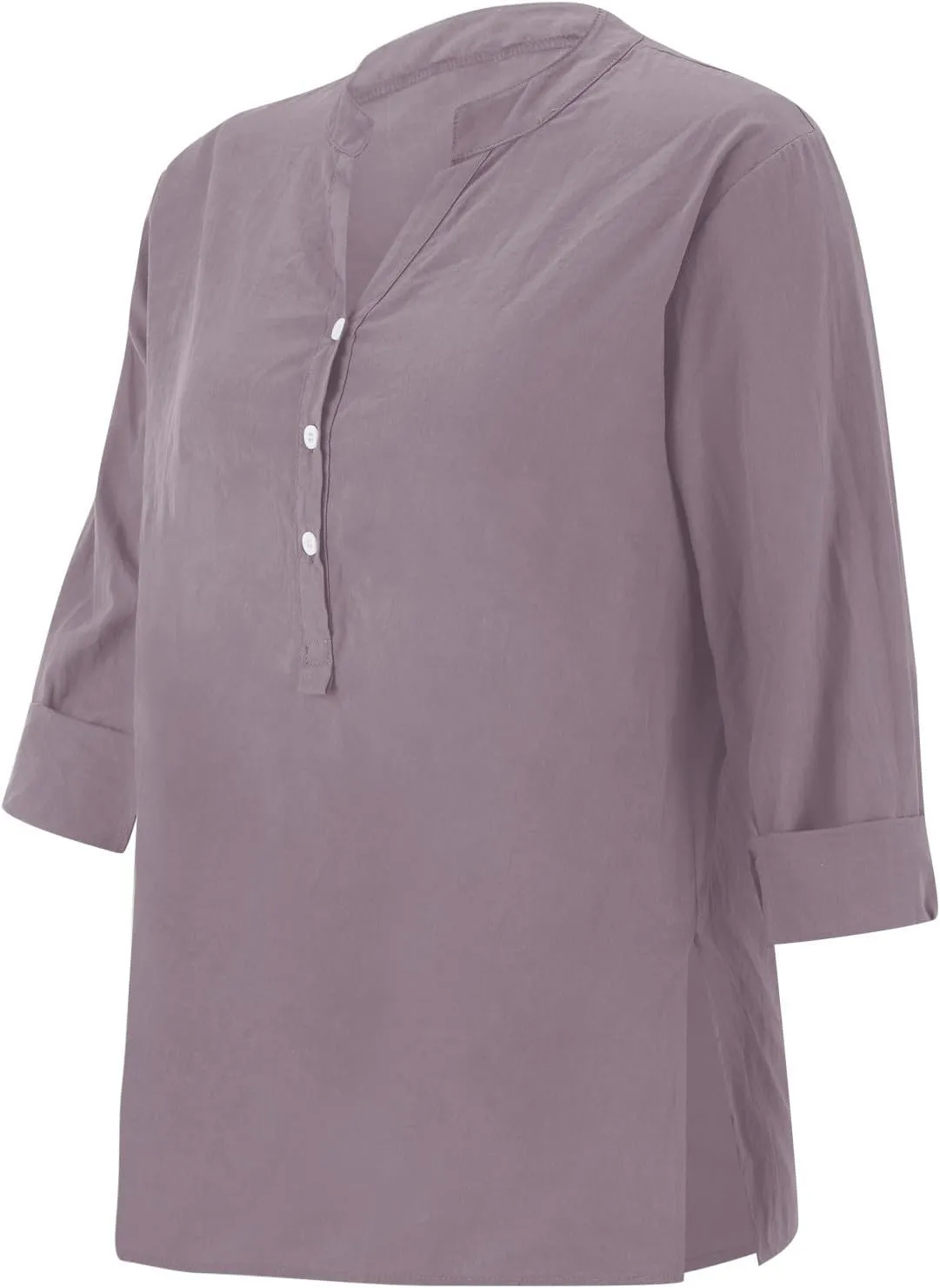 Linen Shirts for Women Button Down Shirts Short Sleeve Cotton Collared V Neck Solid Casual Blouses with Pockets