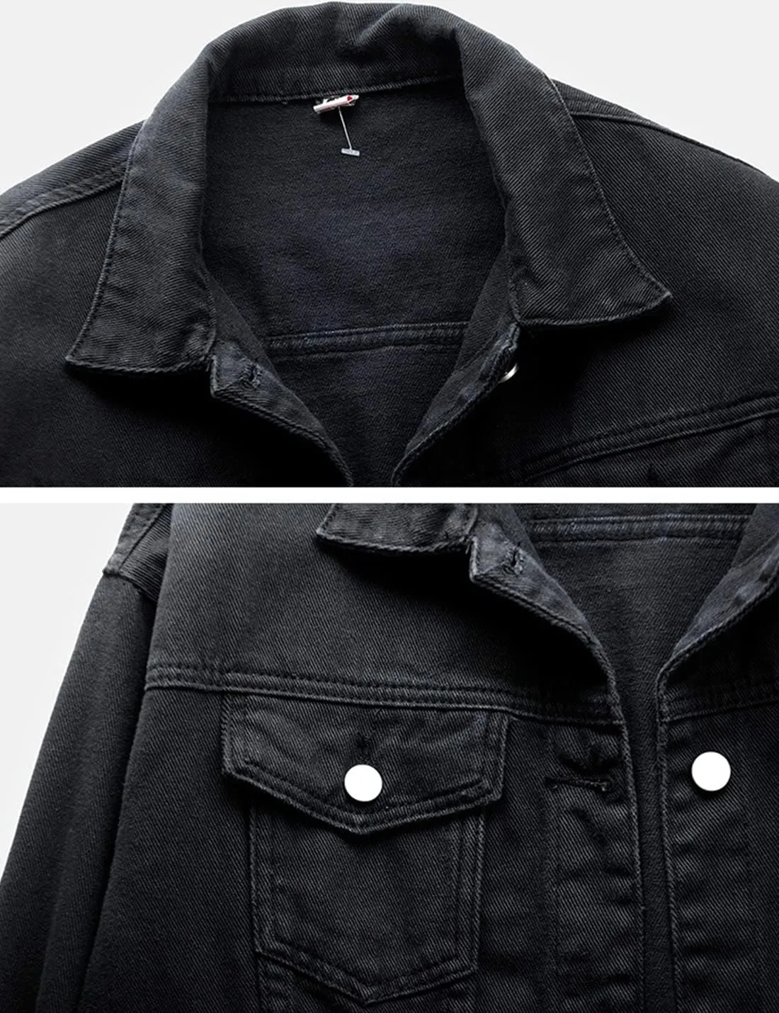 Locachy Women's Casual Denim Jacket Solid Color Basic Long Sleeve Jean Jacket Coat