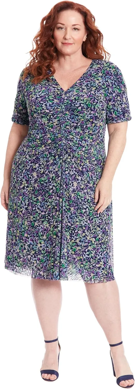 London Times V-Neck Reversible A-line Mesh Multi Occasion | Womens Dresses