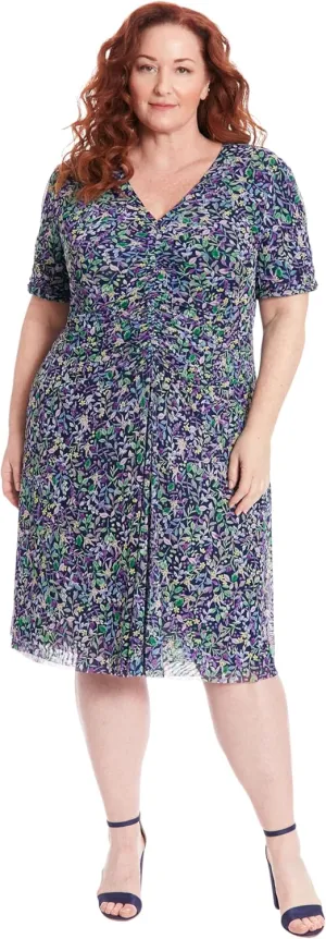 London Times V-Neck Reversible A-line Mesh Multi Occasion | Womens Dresses