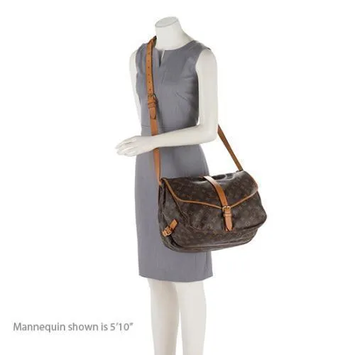 Louis Vuitton Vintage Monogram Canvas Saumur 35 Messenger Bag (SHF-18883)