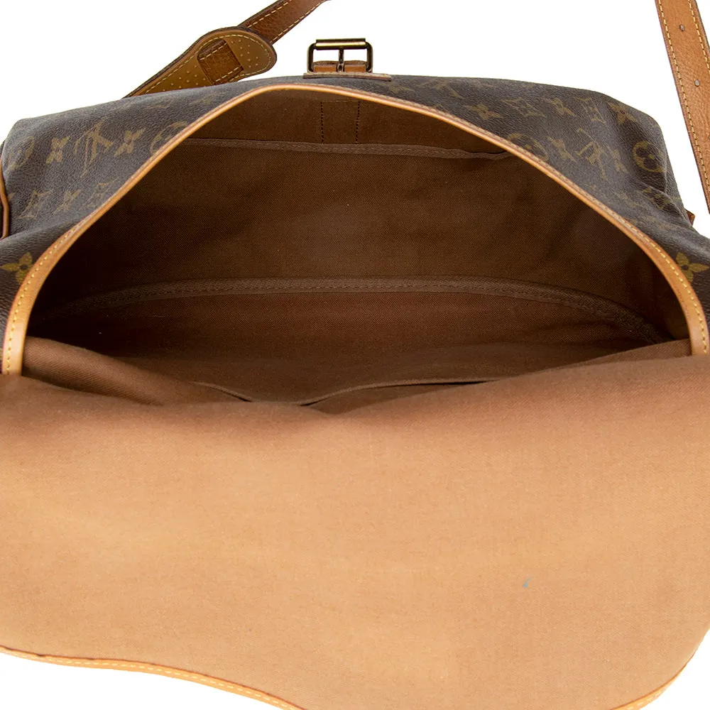Louis Vuitton Vintage Monogram Canvas Saumur 35 Messenger Bag (SHF-19530)