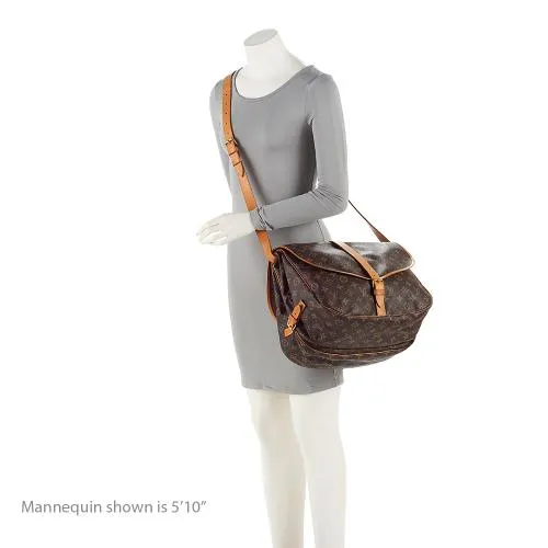 Louis Vuitton Vintage Monogram Canvas Saumur 35 Messenger Bag (SHF-20372)