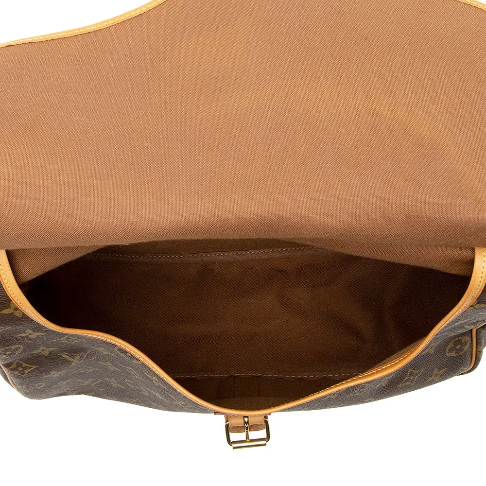 Louis Vuitton Vintage Monogram Canvas Saumur 35 Messenger Bag (SHF-20845)
