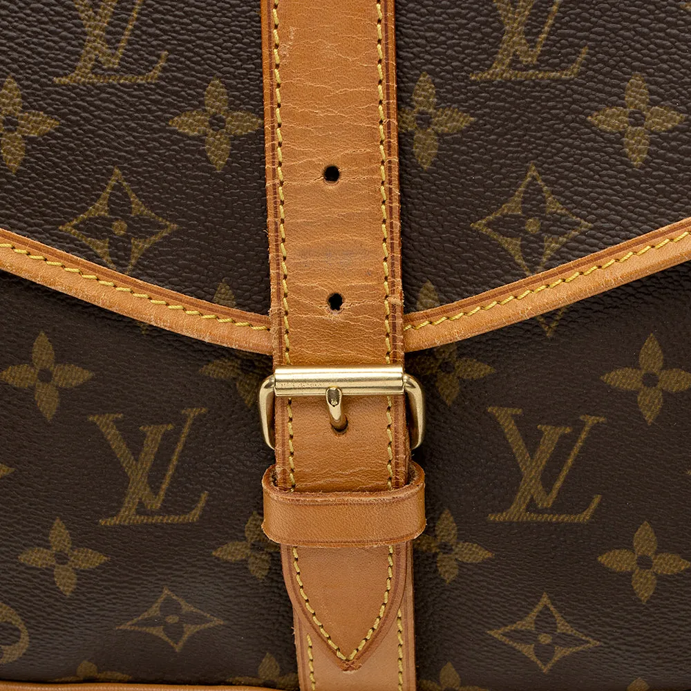 Louis Vuitton Vintage Monogram Canvas Saumur 35 Messenger Bag (SHF-20845)