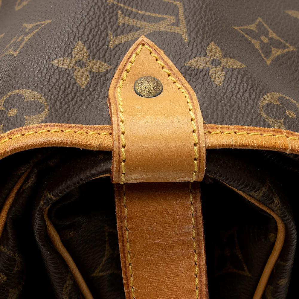 Louis Vuitton Vintage Monogram Canvas Saumur 35 Messenger Bag (SHF-20845)