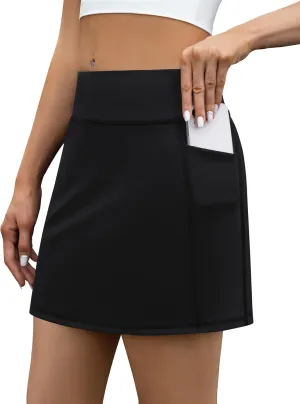 LouKeith Tennis Skirt with Shorts High Waisted Golf Skirts Dressy Casual Workout Athletic Skorts for Women with 4 Pockets