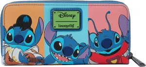 Loungefly Disney Stitch Color Block Wallet Zip Around Clutch