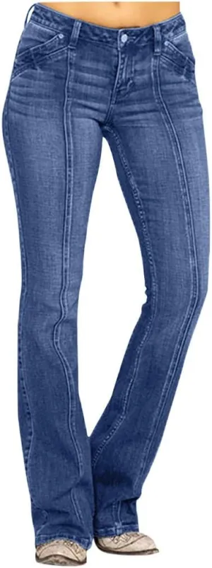 Low Waisted Flared Jeans Women Bell Bottom Jeans Plus Size Wide Leg Denim Pants Hip Hop Street Pants