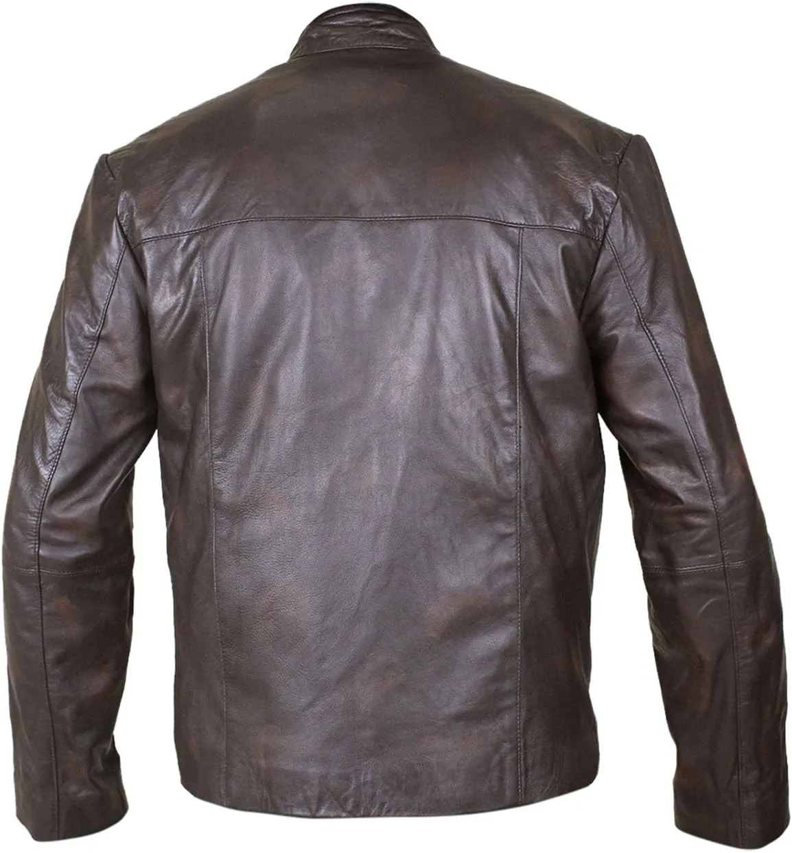 LP-FACON Mens Space Solitary Cosplay Costume Leather Jacket Collection Brown/Black
