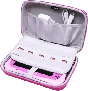 LTGEM Hard Case for Leapfrog LeapPad Ultimate Ready for School Tablet - Travel Protective Carrying Storage Bag (Magenta Grey)