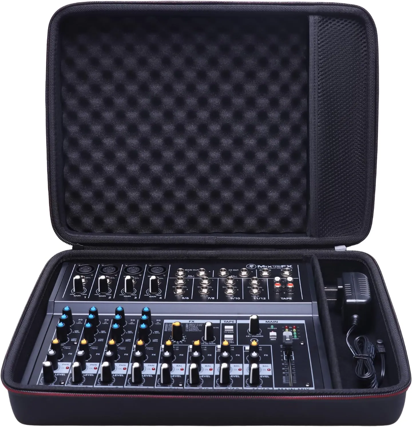 LTGEM Hard Case for Mackie Mix12FX 12-Channel Compact Mixer, Travel Protective Carrying Storage Bag