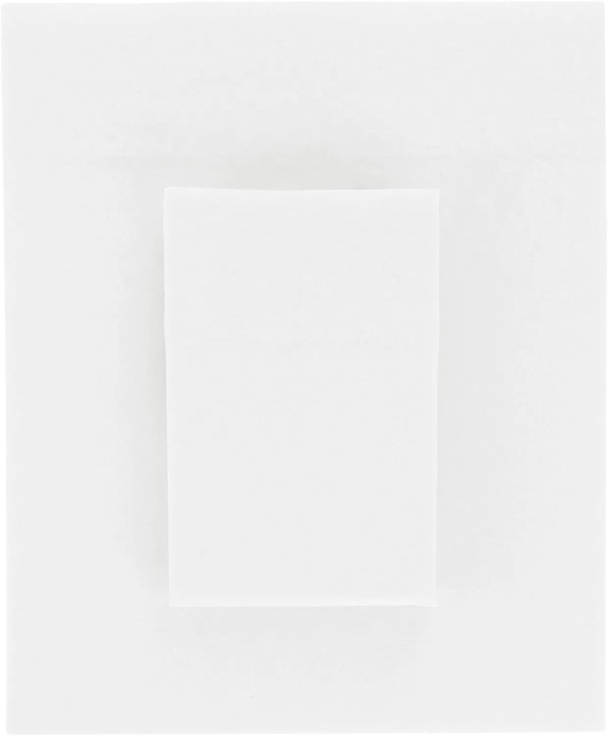 Luna Linen White Sheet Set, King Size, White Solid Pattern