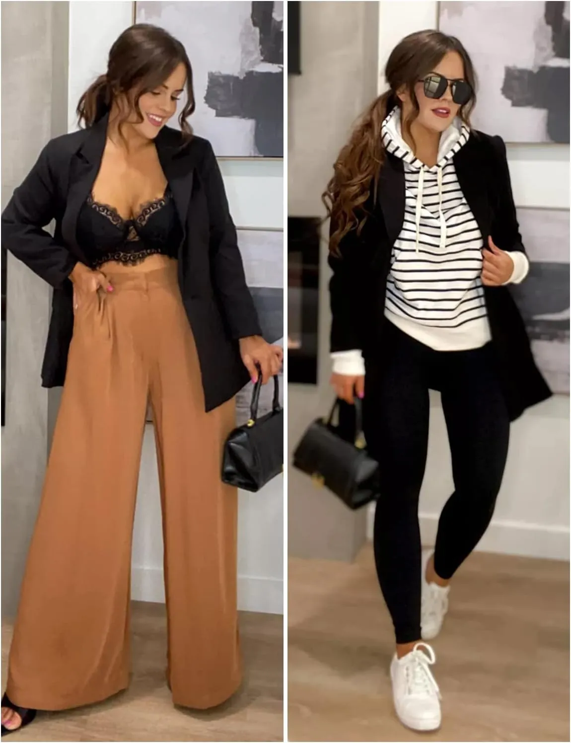 luvamia Women's Casual Long Sleeve Lapel Button Slim Work Office Blazer Jacket