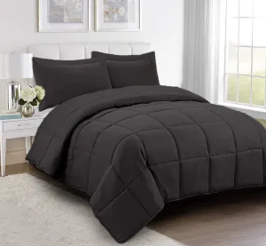 Luxurious Down Alternative Oversized King Plus Size Comforter 1 Piece All-Season Dark Grey Duvet Insert Oversized King Plus-128"x120" with Corner Tabs 100% Egyptian Cotton