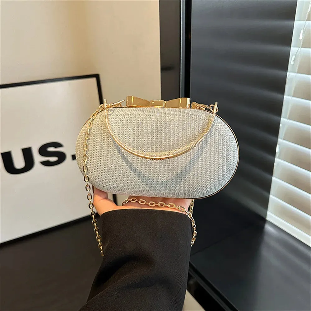 Luxury High Brand Design Women Evening Bag Party Banquet Glitter Bag For Ladies Wedding Clutch Handbag Shoulder Bag Chain Bolsas