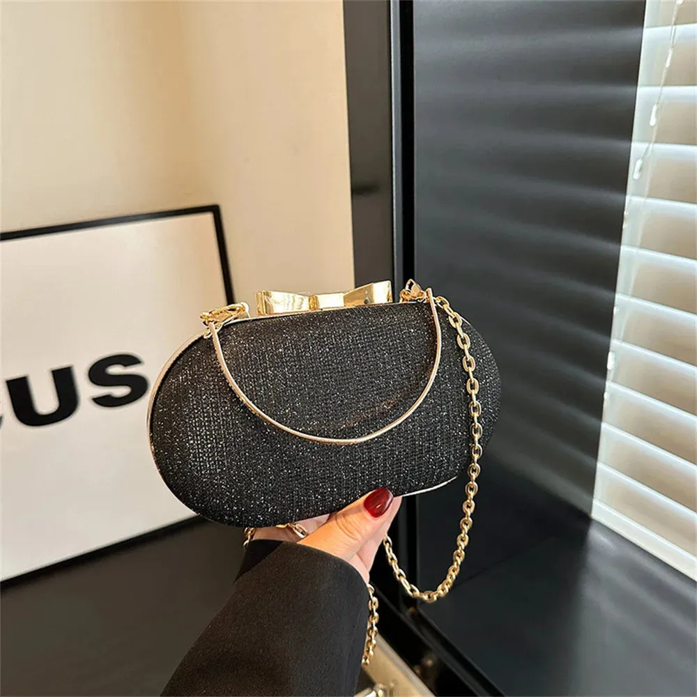 Luxury High Brand Design Women Evening Bag Party Banquet Glitter Bag For Ladies Wedding Clutch Handbag Shoulder Bag Chain Bolsas