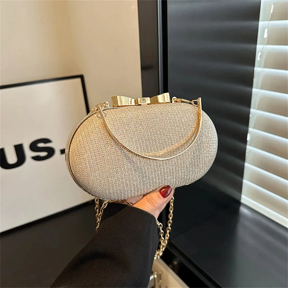 Luxury High Brand Design Women Evening Bag Party Banquet Glitter Bag For Ladies Wedding Clutch Handbag Shoulder Bag Chain Bolsas