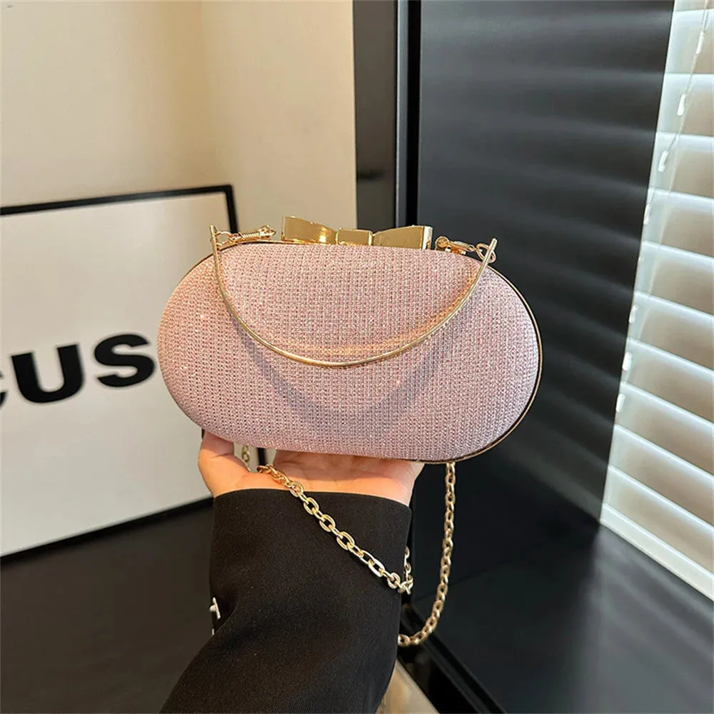 Luxury High Brand Design Women Evening Bag Party Banquet Glitter Bag For Ladies Wedding Clutch Handbag Shoulder Bag Chain Bolsas