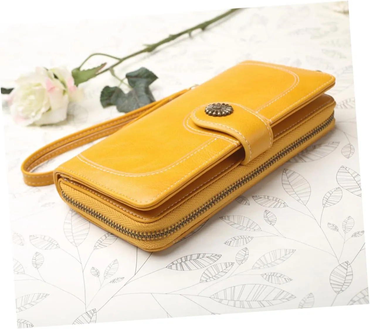 Luxury Women's Phone Bag Pu Leather Wallet Large Capacity Pouch Handbag Present for Girlfriend Wife