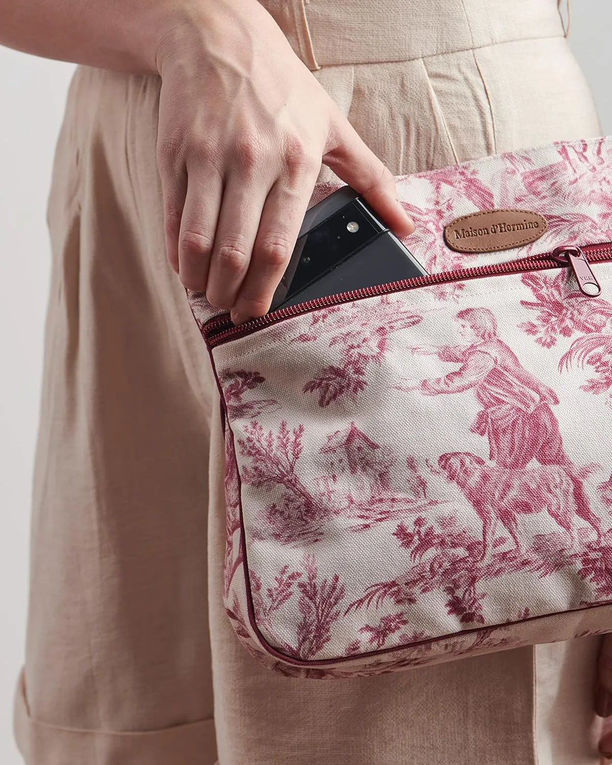 Maison d' Hermine Cross Body Bags for Women Cotton Canvas Shoulder Bag for Shopping Travel Everyday Use Tote purse Sling Bag