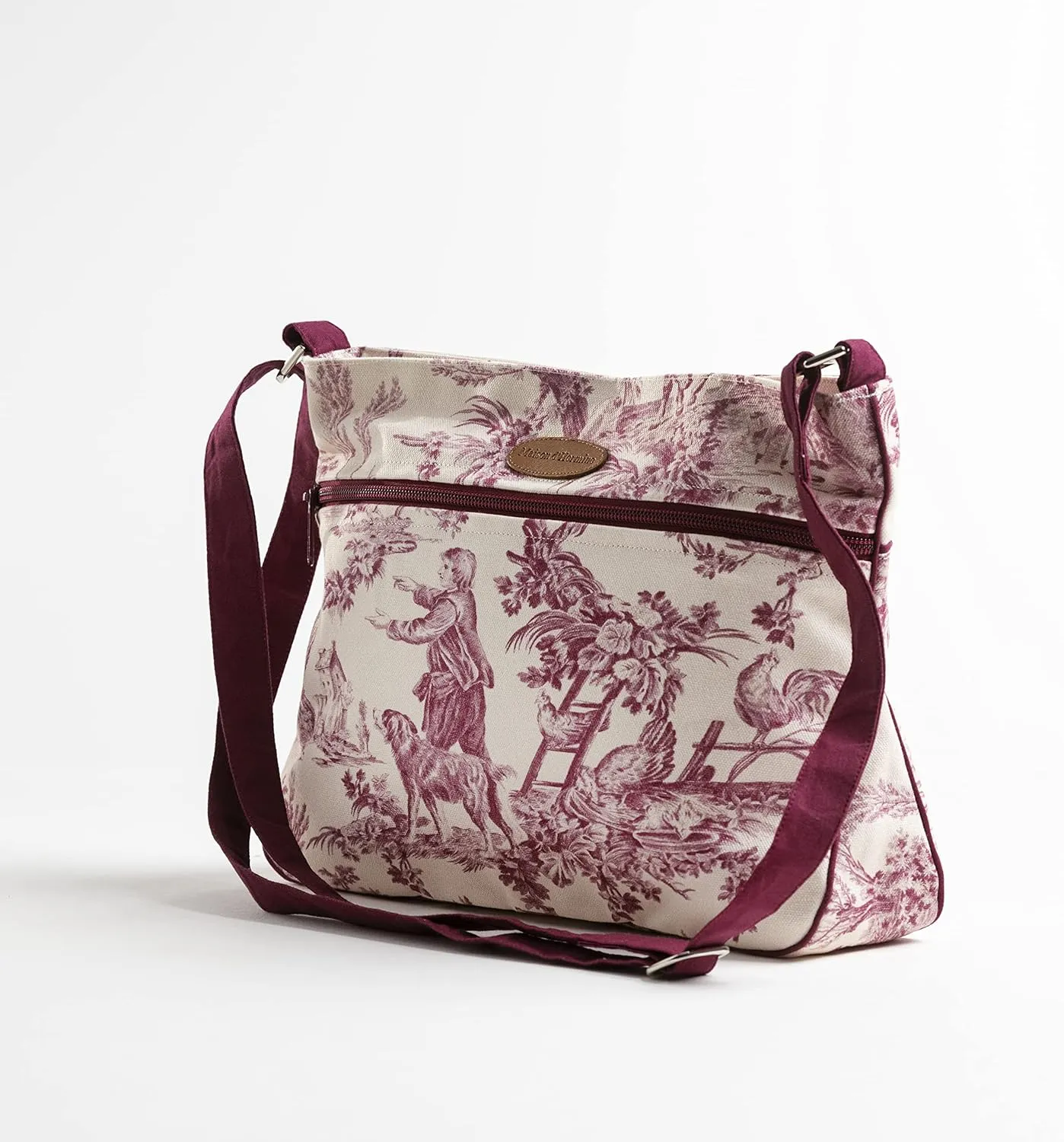 Maison d' Hermine Cross Body Bags for Women Cotton Canvas Shoulder Bag for Shopping Travel Everyday Use Tote purse Sling Bag