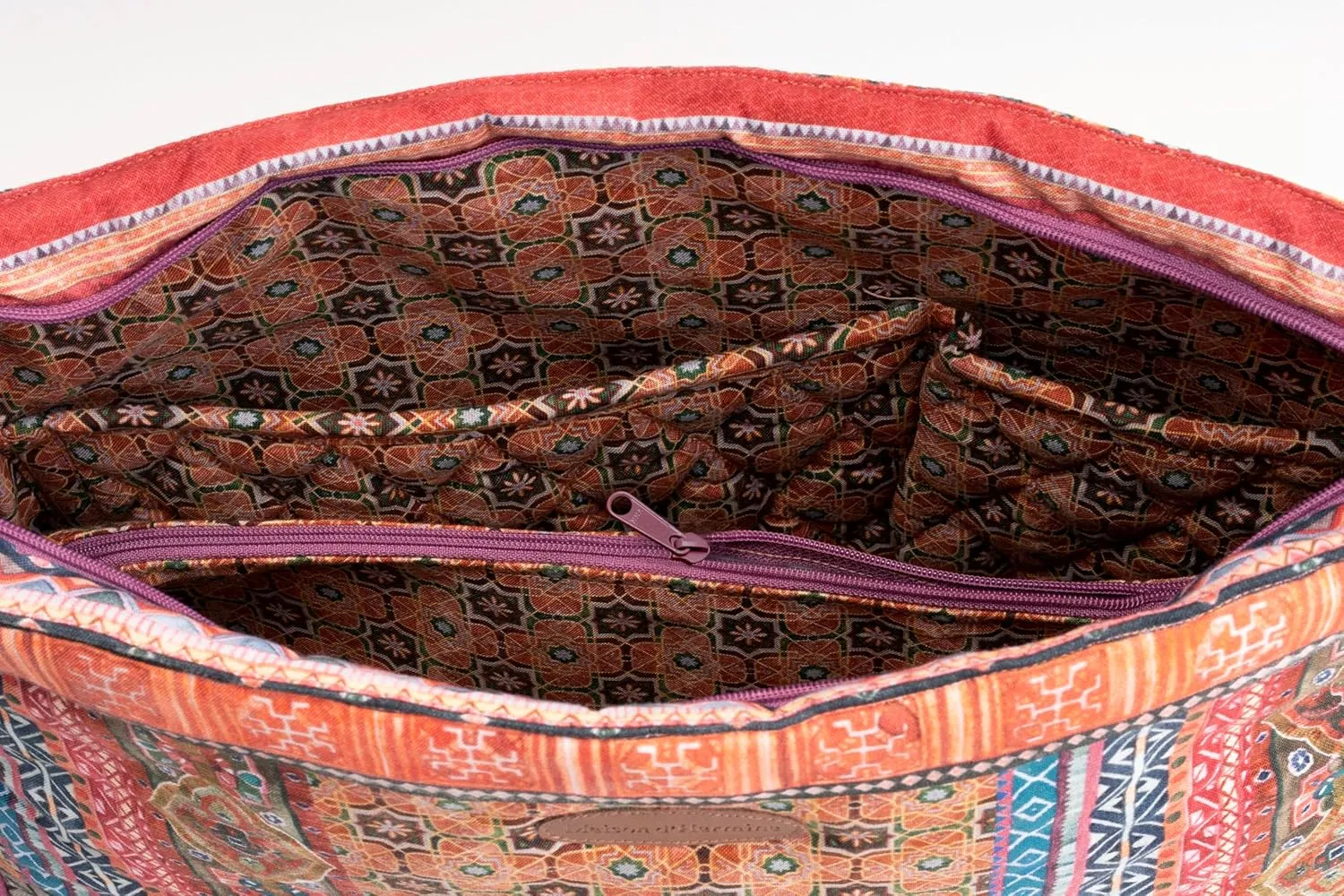 Maison d' Hermine Hand Bag Cotton Adjustable Shoulder Strap Cross Body Bag Tote purse with Zippered & Slip Pockets