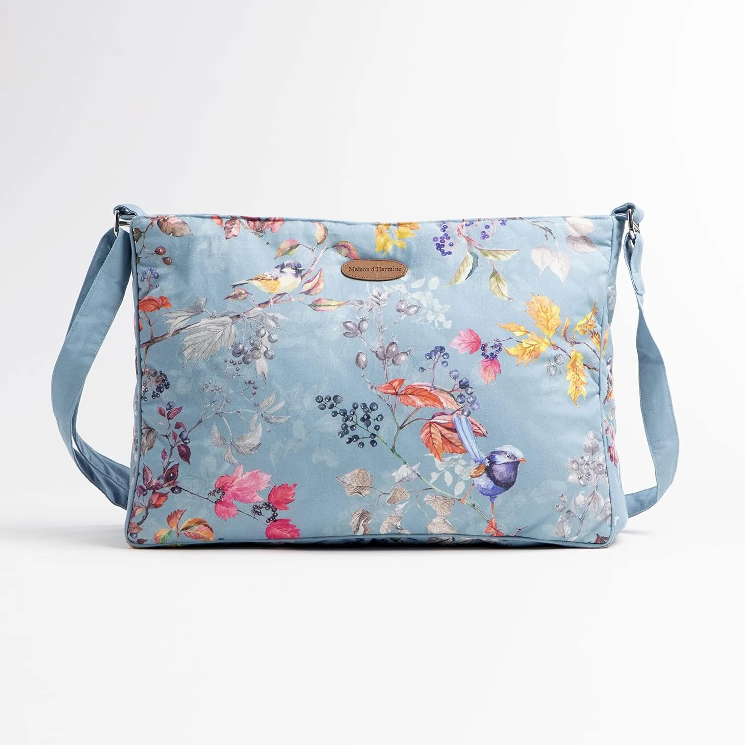 Maison d' Hermine Hand Bag Cotton Adjustable Shoulder Strap Cross Body Bag Tote purse with Zippered & Slip Pockets
