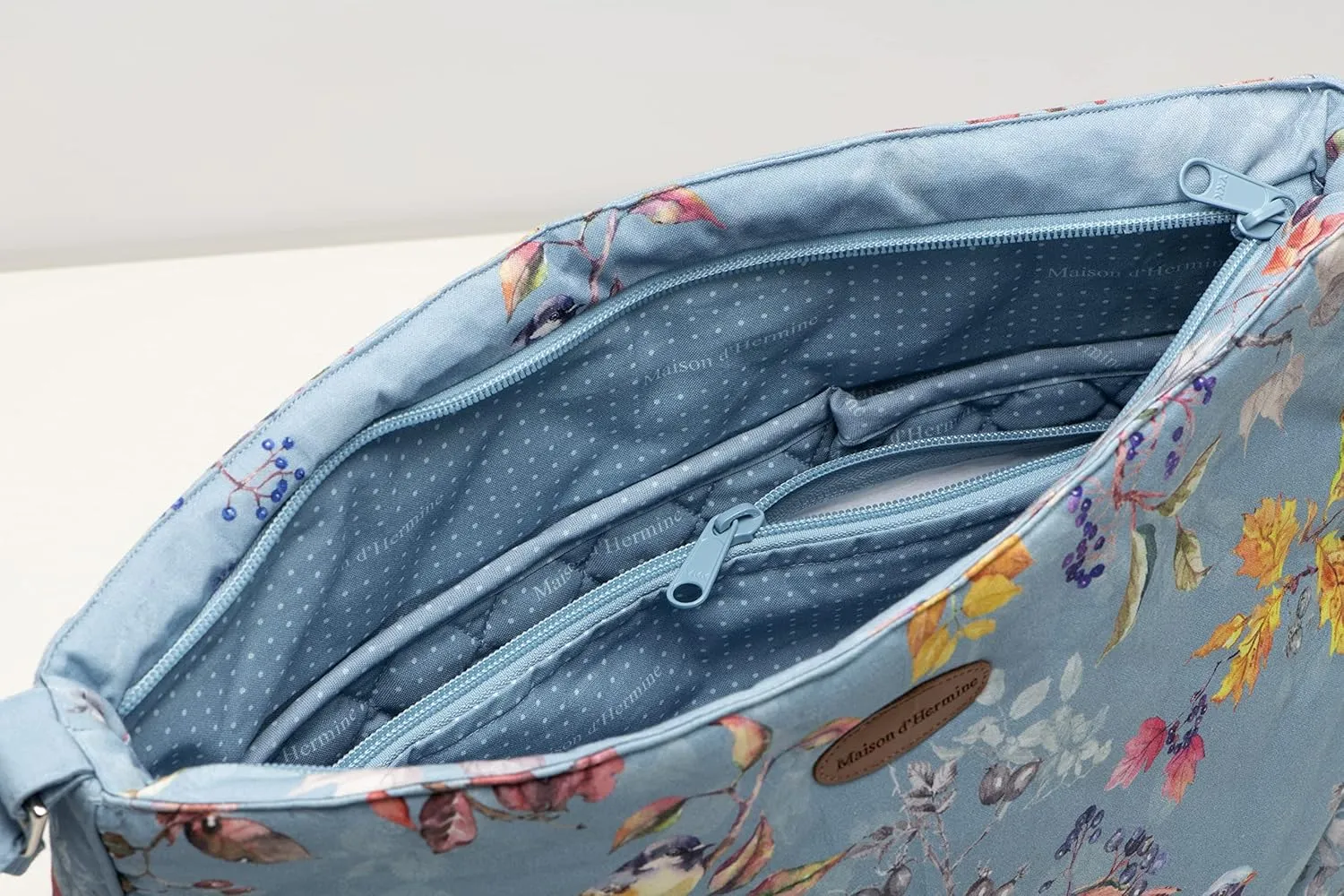 Maison d' Hermine Hand Bag Cotton Adjustable Shoulder Strap Cross Body Bag Tote purse with Zippered & Slip Pockets