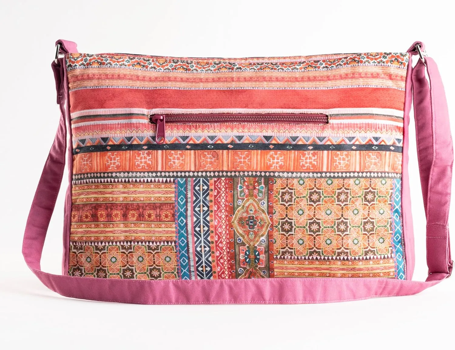 Maison d' Hermine Hand Bag Cotton Adjustable Shoulder Strap Cross Body Bag Tote purse with Zippered & Slip Pockets