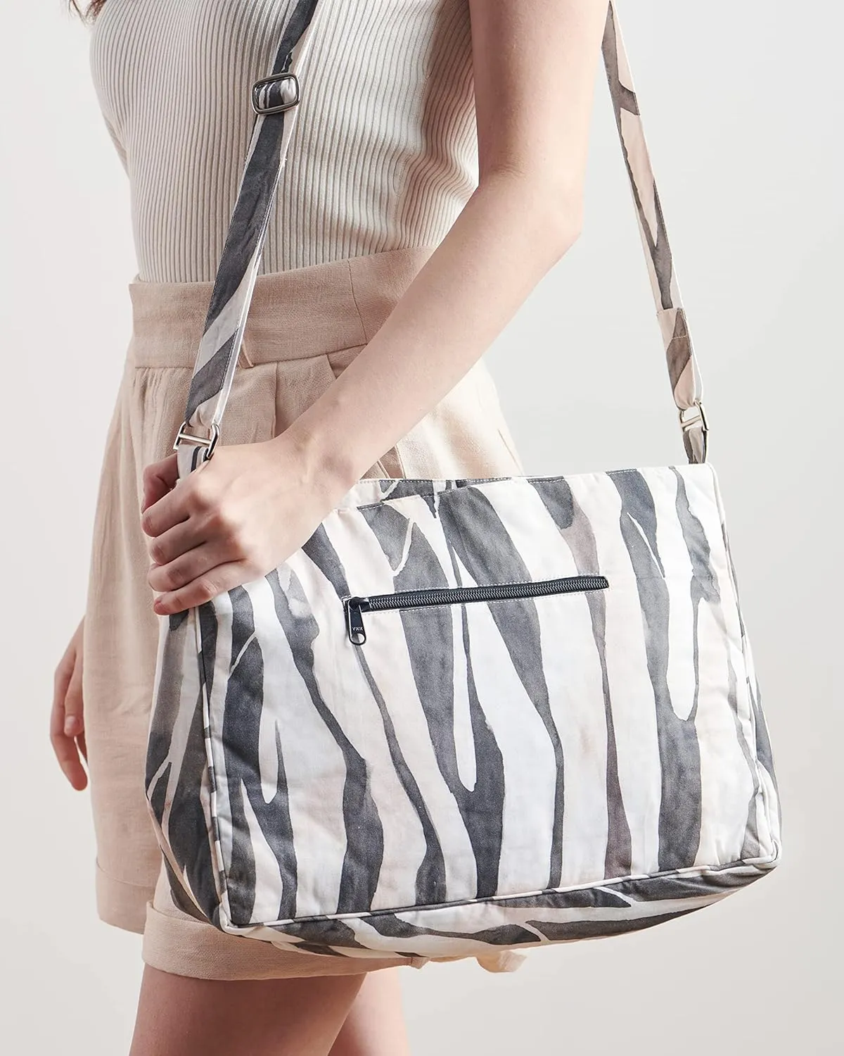 Maison d' Hermine Hand Bags for Women Cotton Shoulder Bag for Shopping Travel Everyday Use Cross Body Tote purse Sling Bag