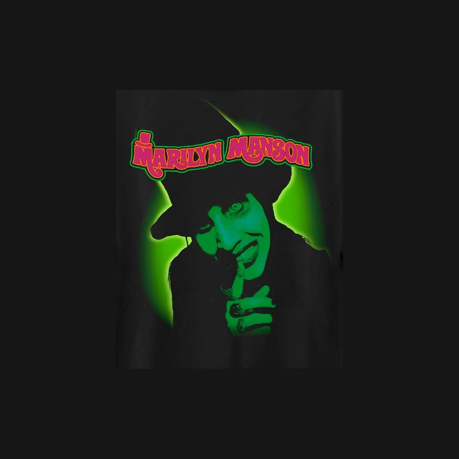Marilyn Manson T Shirt Smells Like Children Adult Black Oversized Drop Shoulder Short Sleeve Graphic Tees