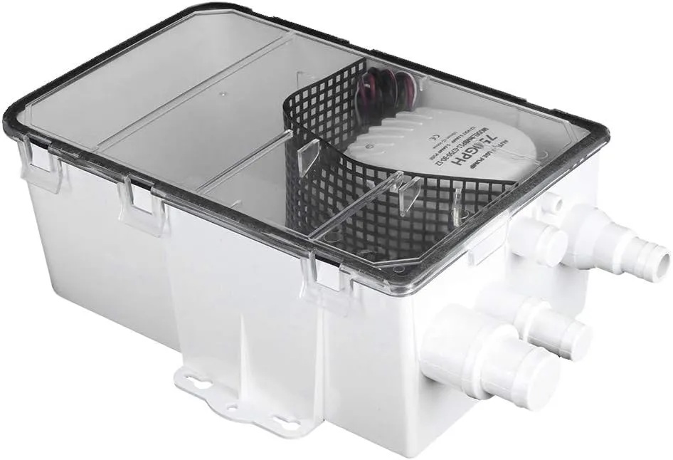 Marine Shower Pump Boat Shower Sump Pump System 12V 750GPH with Builtin Auto Switch & Check Valve for RV Marine Bilge Drain