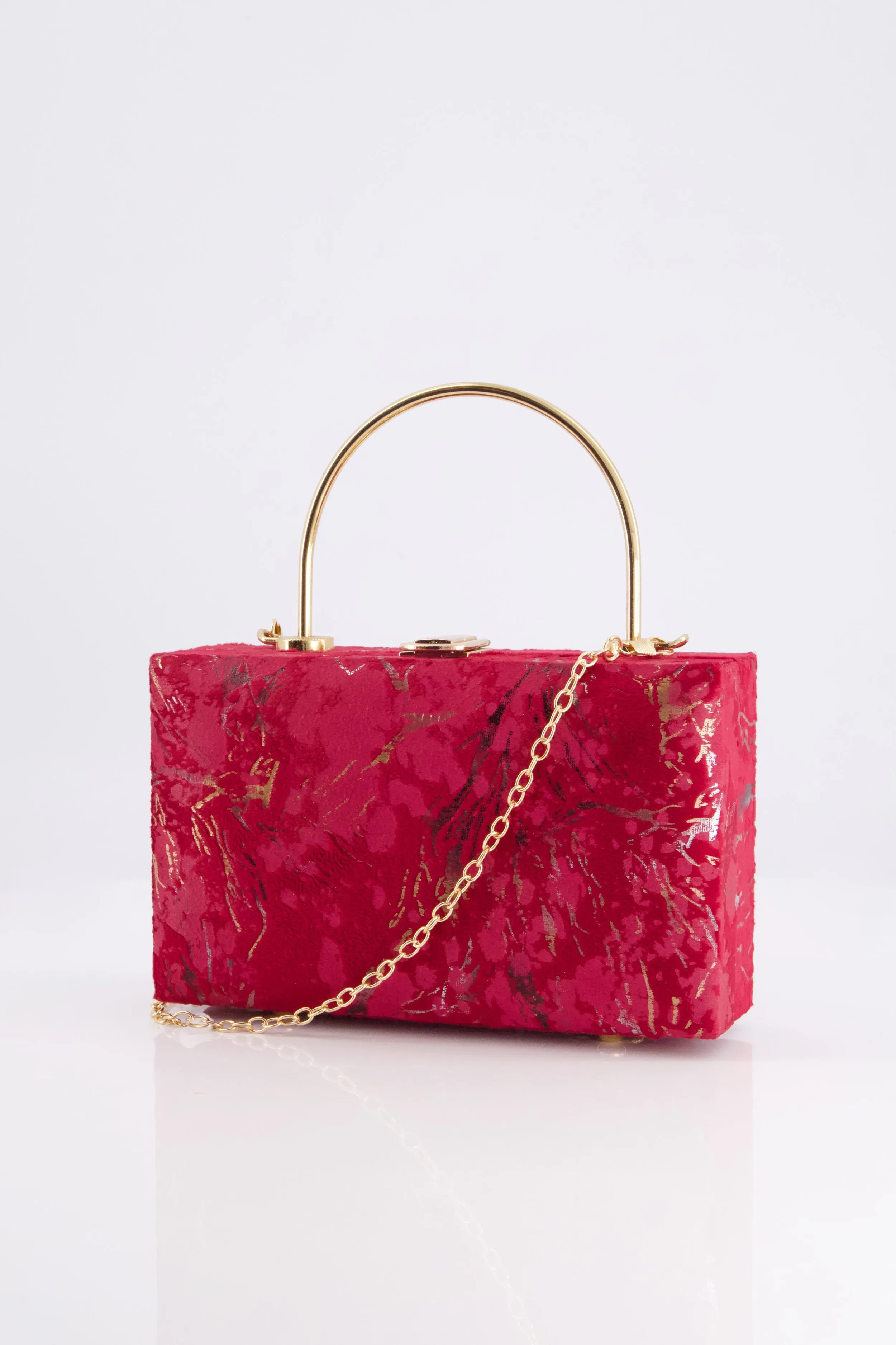 Maroon & Gold Clutch