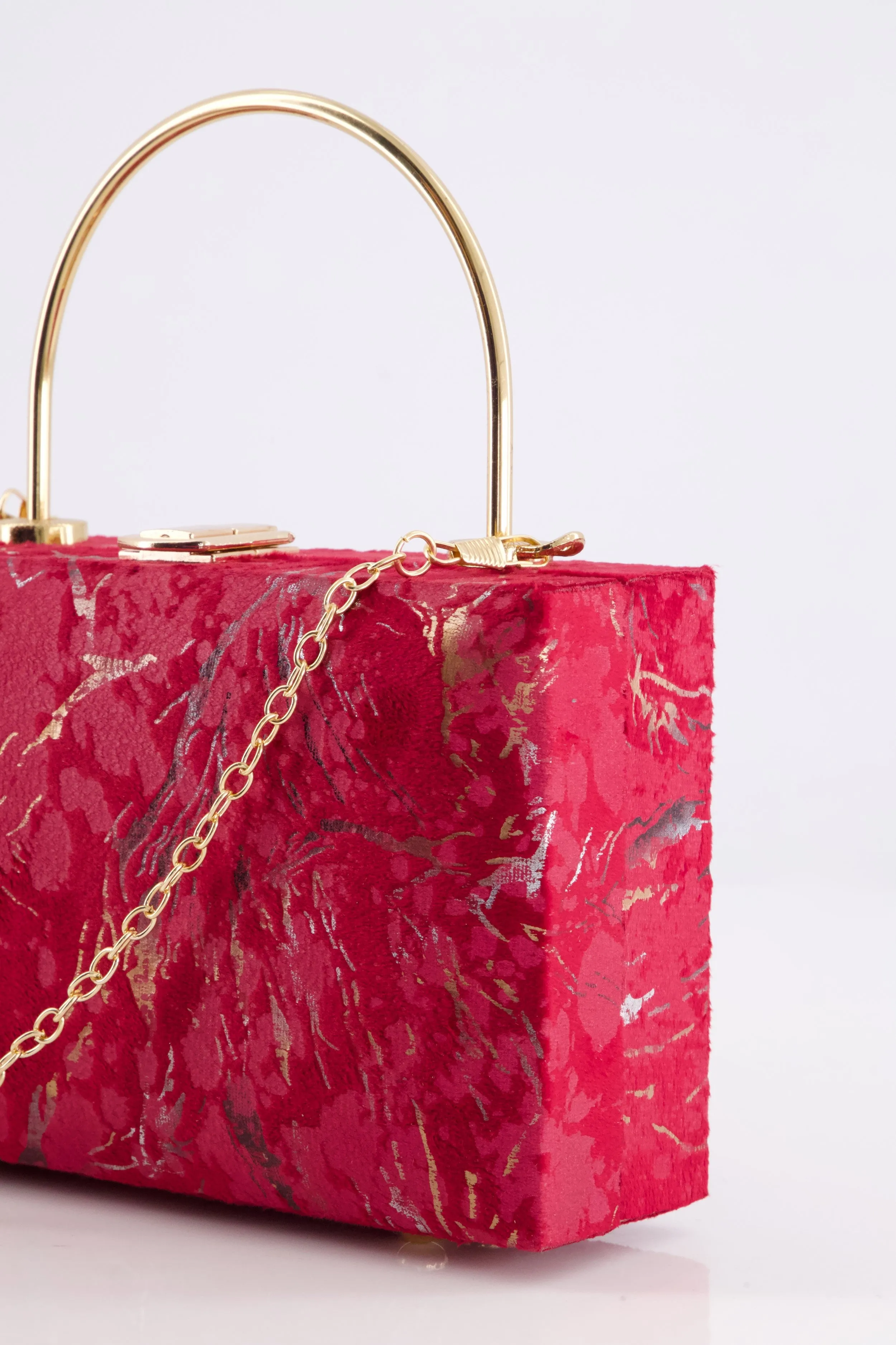 Maroon & Gold Clutch