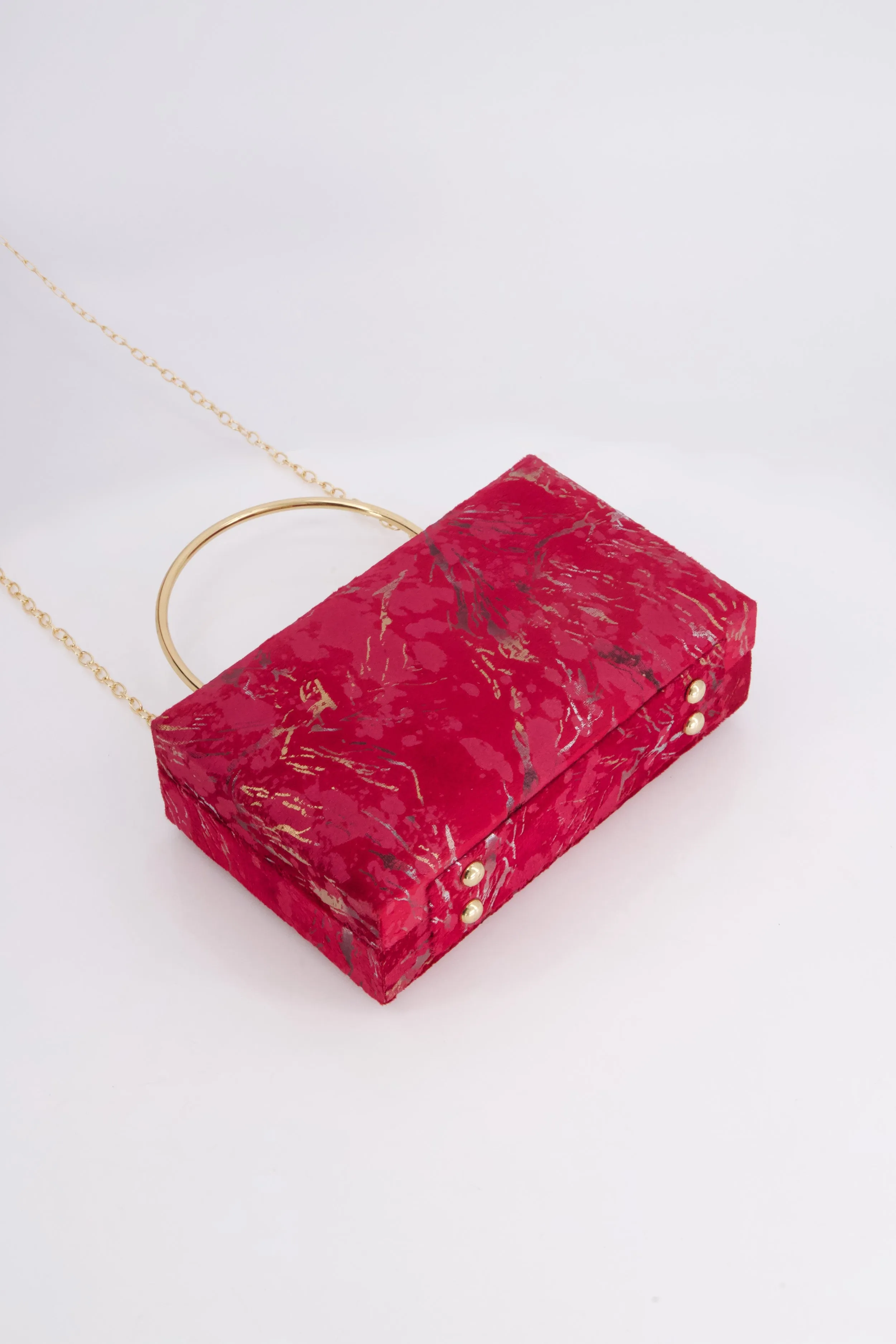 Maroon & Gold Clutch
