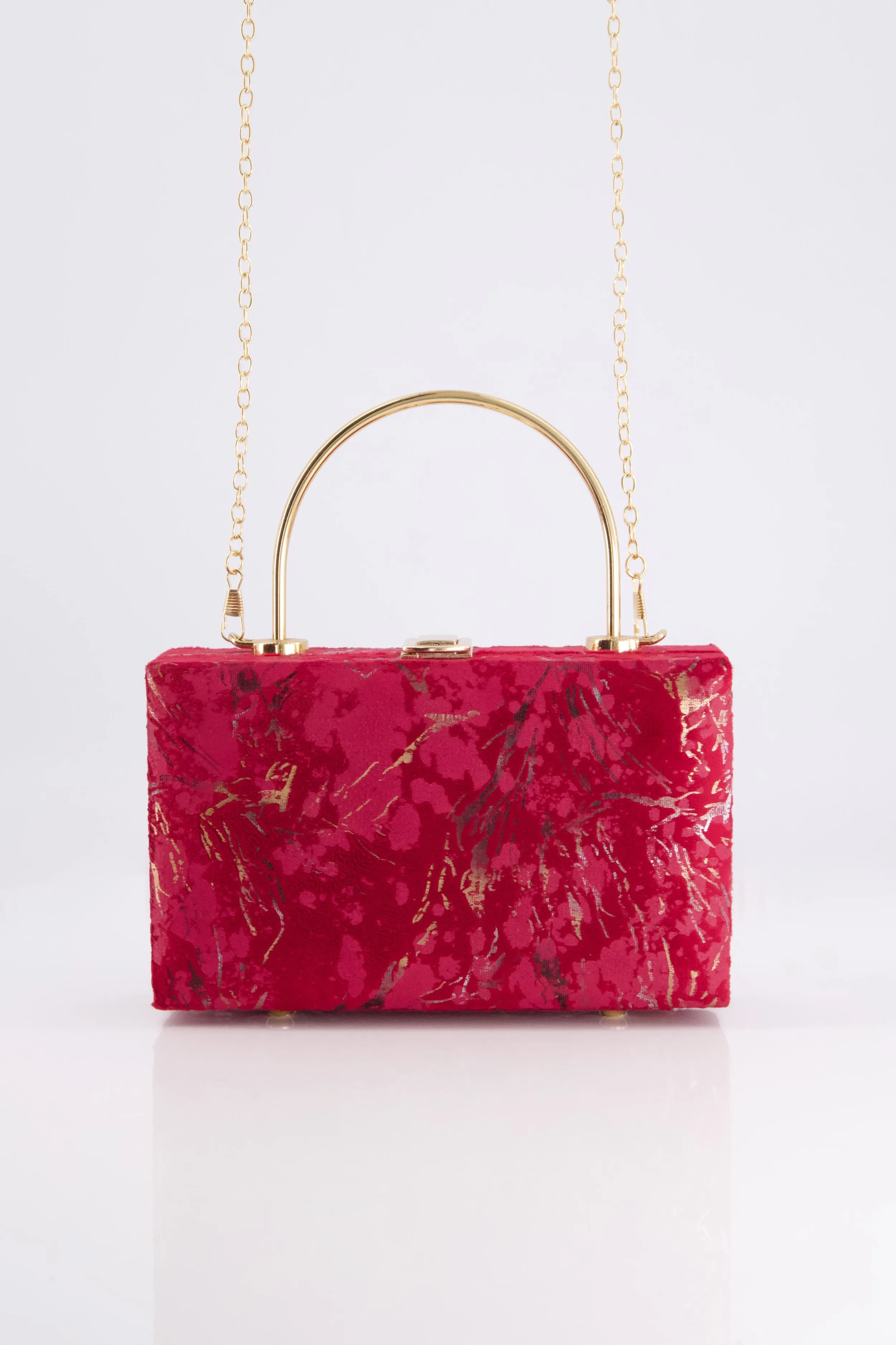 Maroon & Gold Clutch