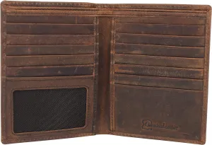 MARSHAL RFID Blocking Bifold Hipster Credit Card Wallet Premium Lambskin Leather (Vintage)