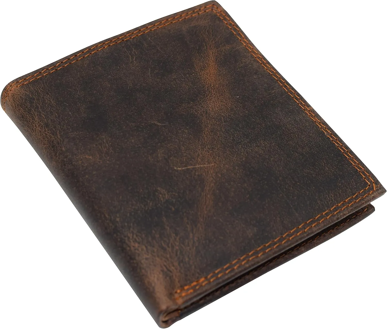MARSHAL RFID Blocking Bifold Hipster Credit Card Wallet Premium Lambskin Leather (Vintage)