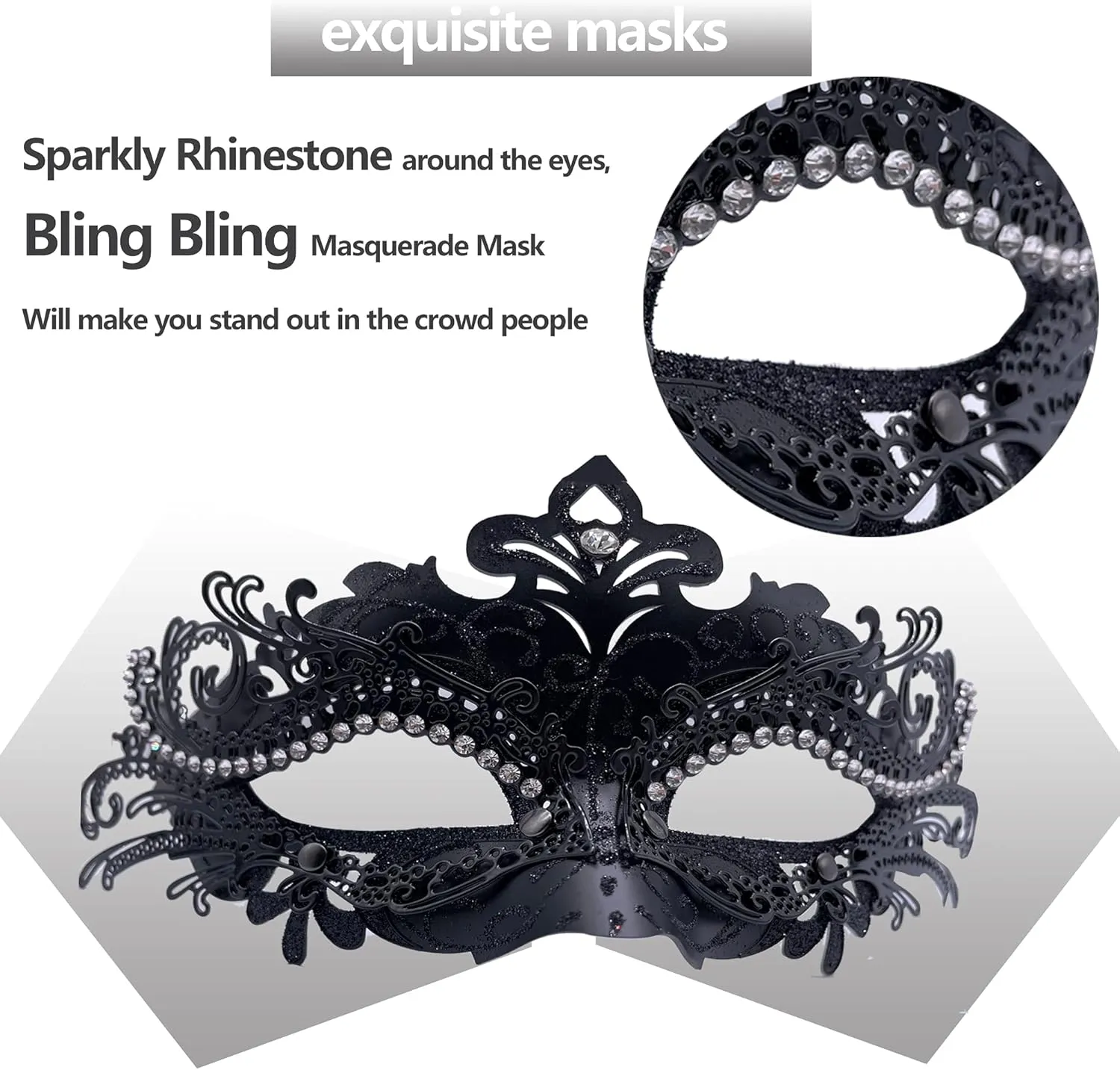 Masquerade Mask for Women/Men, Fancy Party Face Mask Venetian Mask for Prom Ball Halloween Mardi Gras