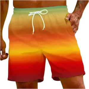 Matching Set Men Leisure Color Sports Dinosaur Solid Summer Men's Beach Men's Pants Mens Casual Shorts Swimming