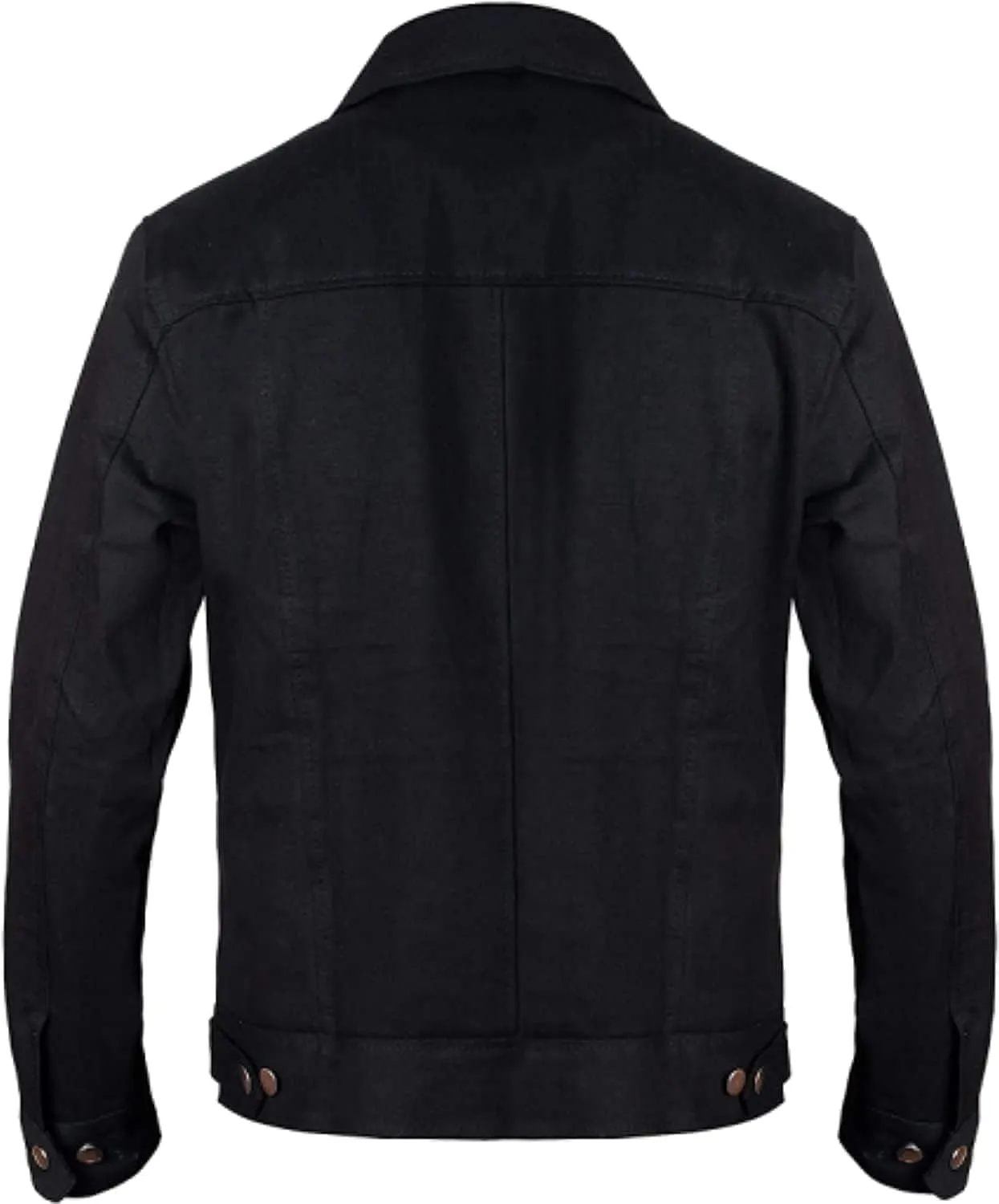 Men Cole Hauser Rip Stone Wheeler Black lightweight Ranch Cowboy Costume Jacket in Rigid Jean Denim and Suede Leather