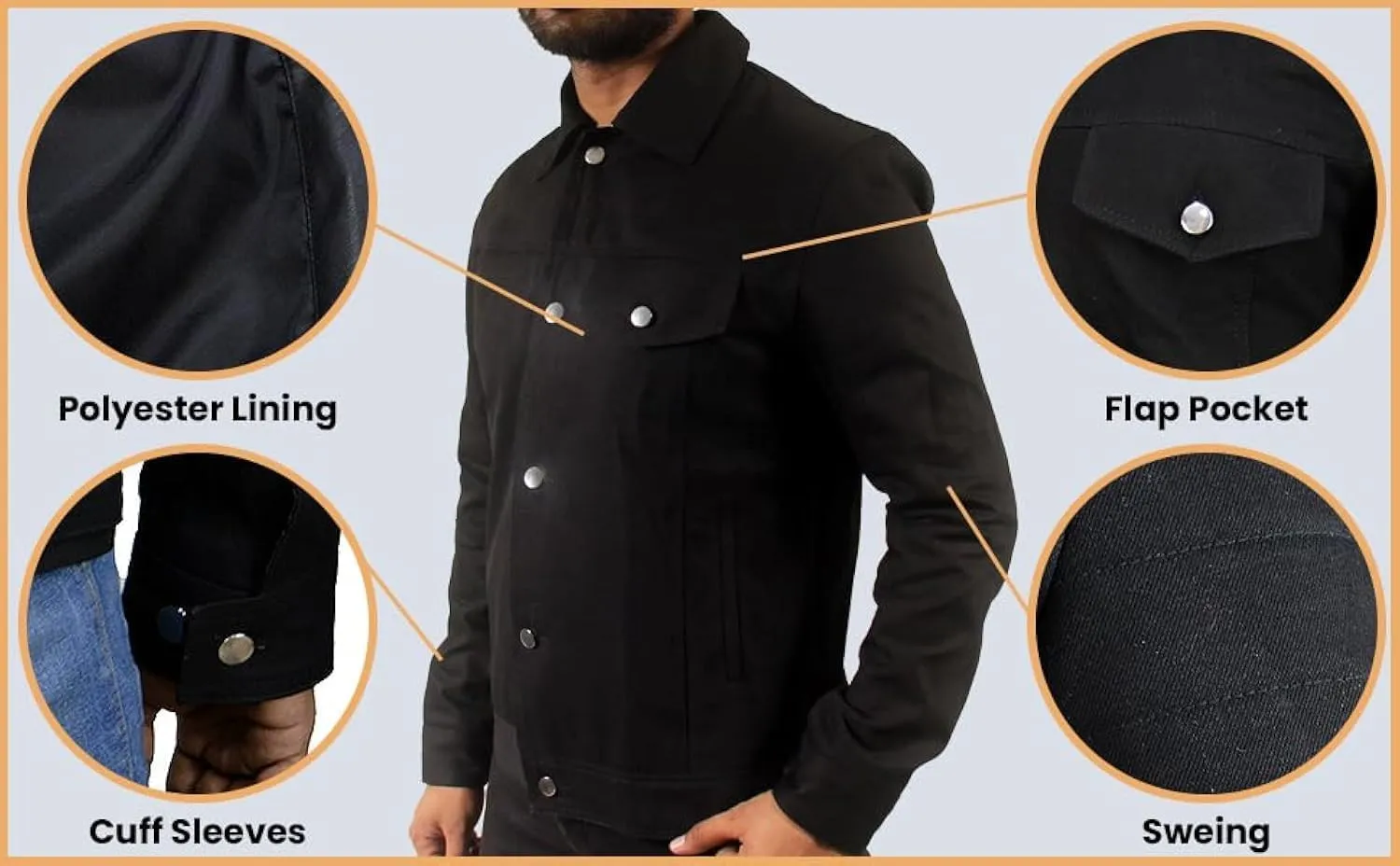 Men Cole Hauser Rip Stone Wheeler Black lightweight Ranch Cowboy Costume Jacket in Rigid Jean Denim and Suede Leather