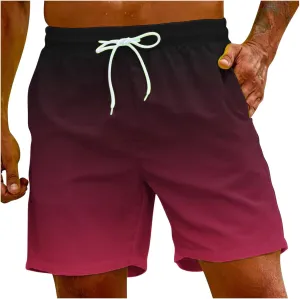 Men Draws Pants Color Casual Lace-up Fashion Beach Summer Shorts Men's Solid Men's Board Shorts Shorts Men Mens Swim