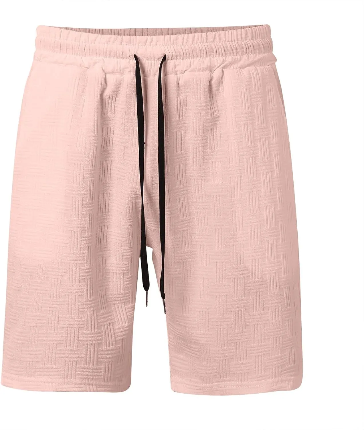 Men's 2 Piece Short Sets Summer Outfits Short Sleeve Solid Color Breathable Polo Shirt & Shorts Set Casual Beach Outfits
