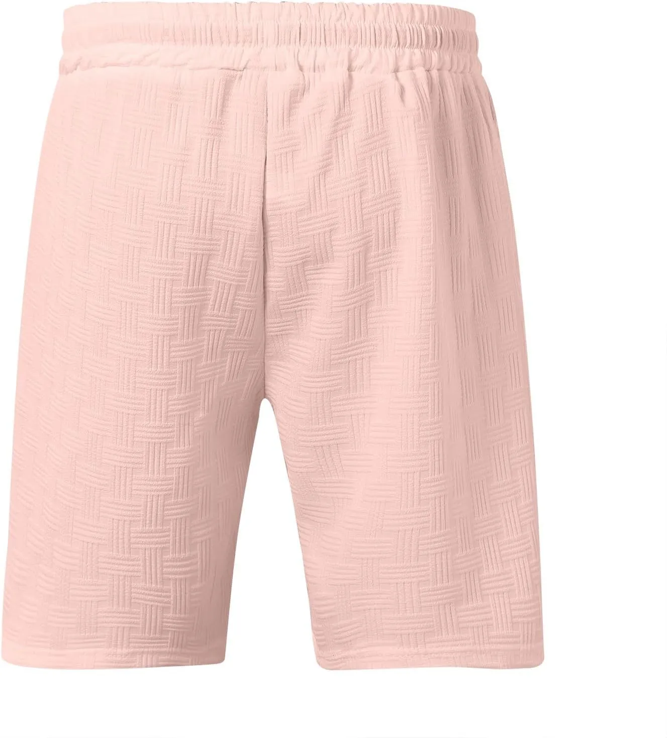 Men's 2 Piece Short Sets Summer Outfits Short Sleeve Solid Color Breathable Polo Shirt & Shorts Set Casual Beach Outfits