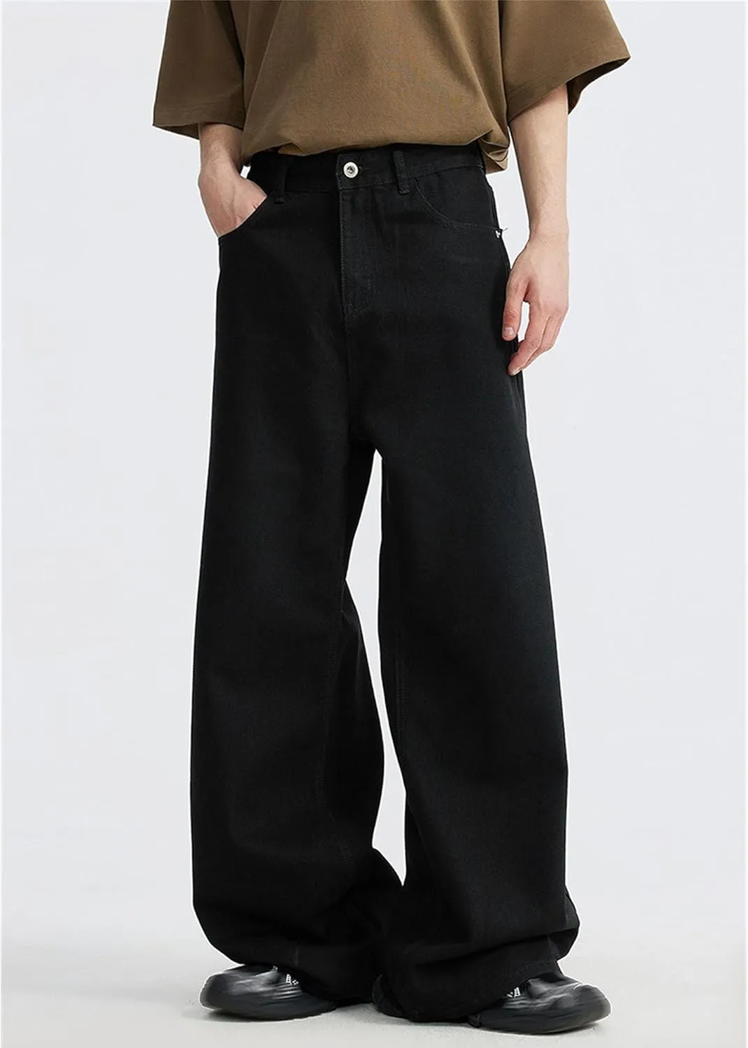 Men's Baggy Jeans Hip Hop Skater Jeans Vintage Dance Skateboard Pants Loose Fit Denim Jeans