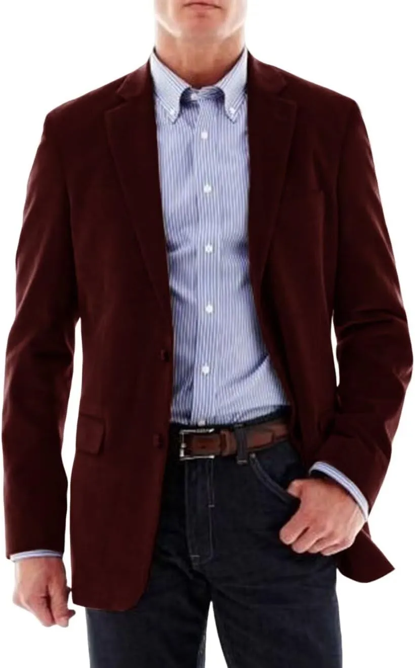 Men's Classic Casual Faux Leather Jacket Solid Color Simple Single Breasted Suede Blazer Formal Evening