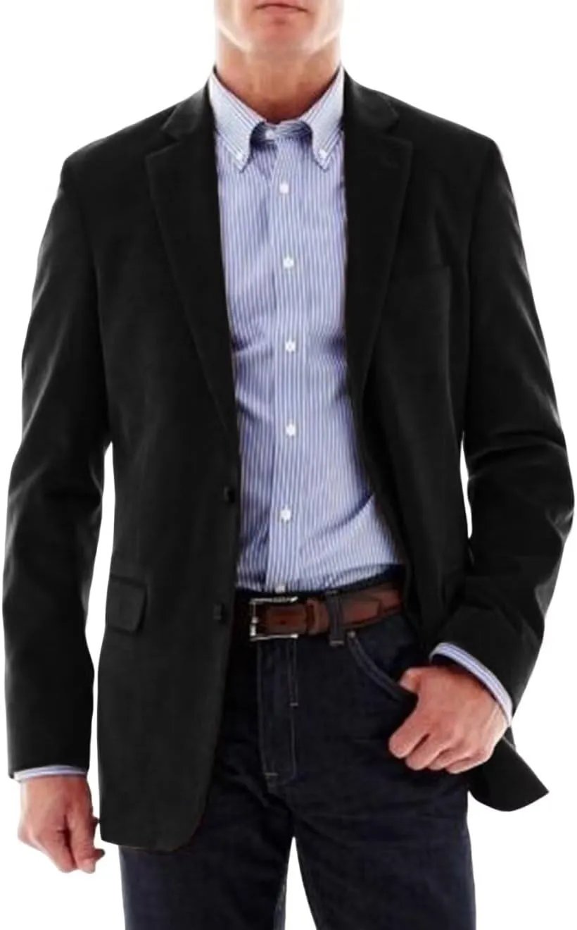 Men's Classic Casual Faux Leather Jacket Solid Color Simple Single Breasted Suede Blazer Formal Evening