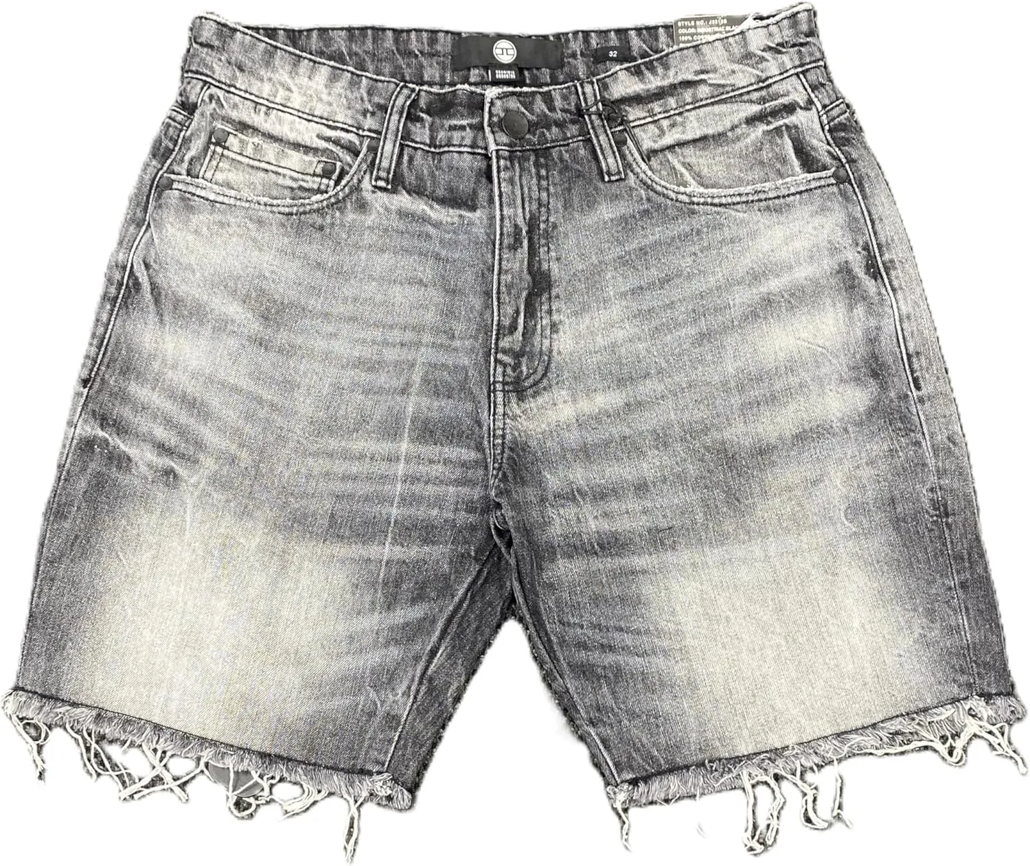 Mens Denim Industrial Black Shorts (J3212S)